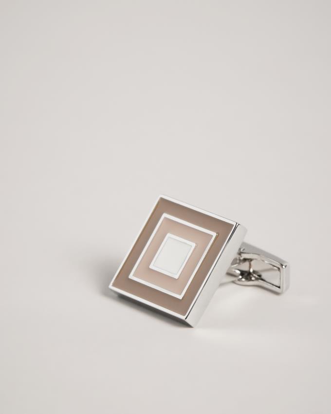 Boutons De Manchette Ted Baker Layered Square Cufflinks Argent Homme | EZO-46699207